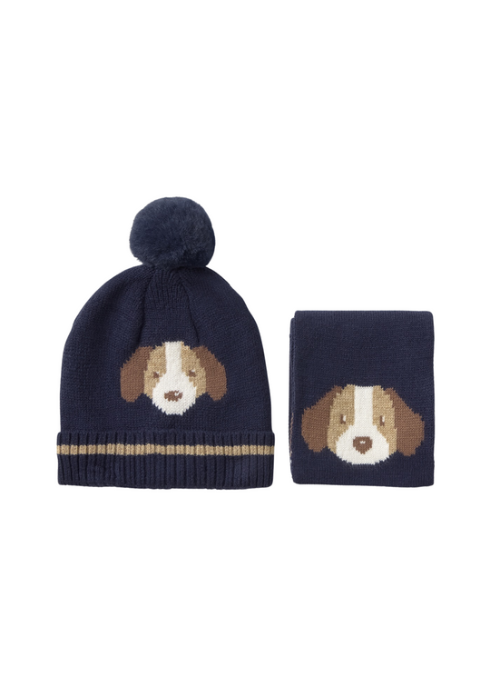 Navy Blue Puppy Hat and Scarf Set 10018 Mayoral