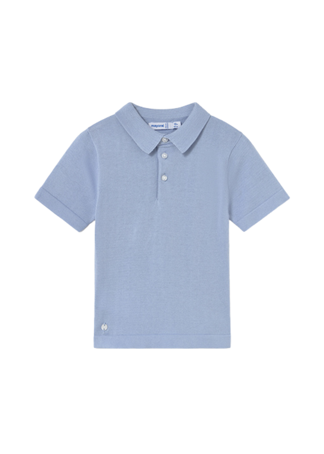 Tricou Polo Tricotat Bleu 1106 Mayoral