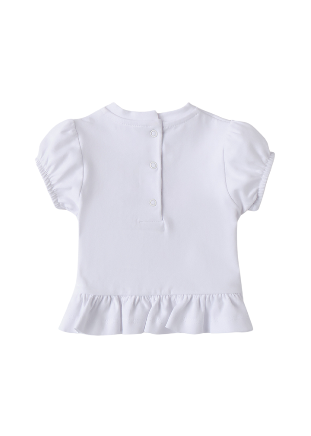 Tricou Alb cu Imprimeu Inghetate 3.B726/00 Minibanda