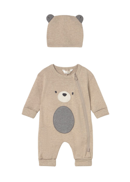 Long Brown Jumpsuit with Animal and Hat 2613 Mayoral