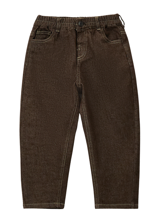 Pantaloni Lungi din Denim Maro pentru Baieti 7854 – iDO