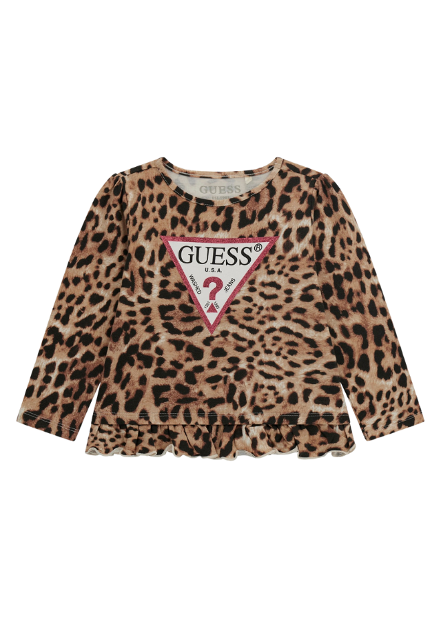 Bluza cu Maneca Lunga Imprimeu Leopard K4BI10 J1313 P340 Guess