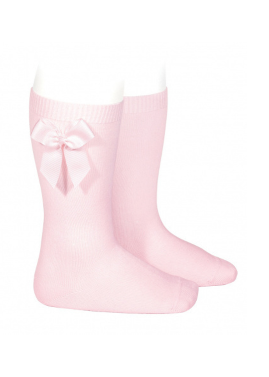 Sosete Lungi din Bumbac cu Nylon Roz cu Funda din Rips 24822 Condor