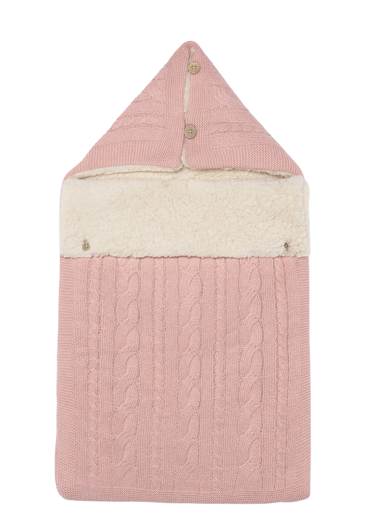 Sac de Dormit Tricotat Roz cu Blanita pentru Fetite 9191 – Mayoral
