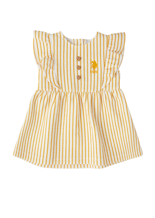 Rochie Bebe cu Dungi Galbene 1981 V1 Us Polo Assn