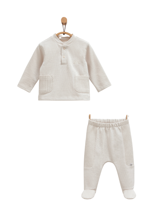 Set 2 Piese Bluza si Pantaloni Gri Cool Spring TKE1427 Mell Sweet Baby