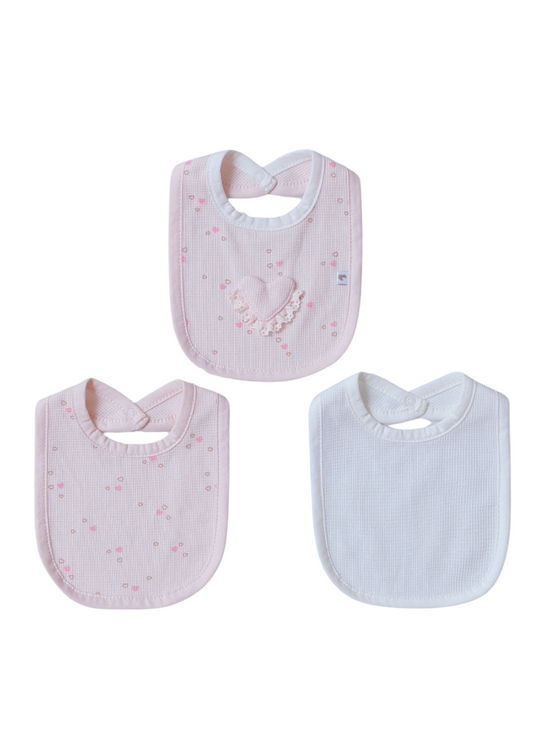 Набір з 3 слюнявчиків White and Pink арт. 9546 Mell Sweet Baby