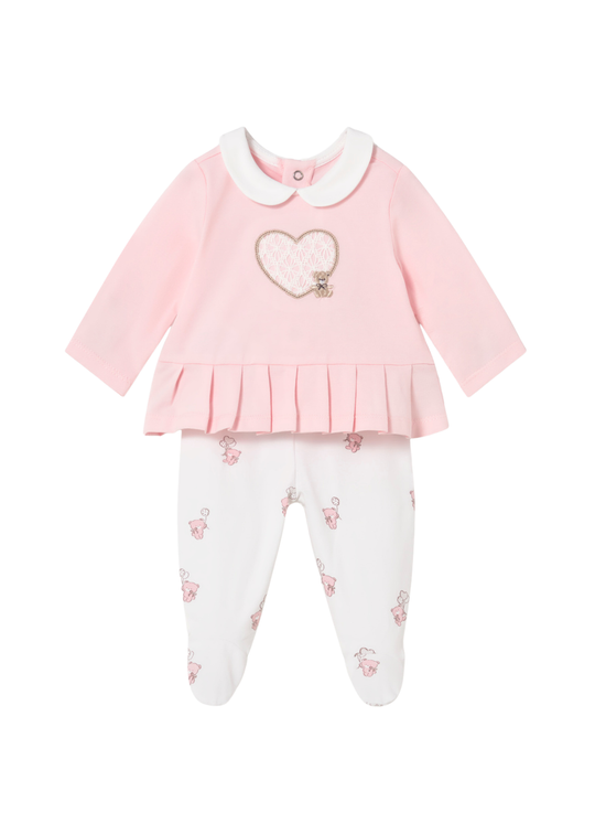 Set 2 Piese Crem cu Roz cu Ursi 1592 Mayoral