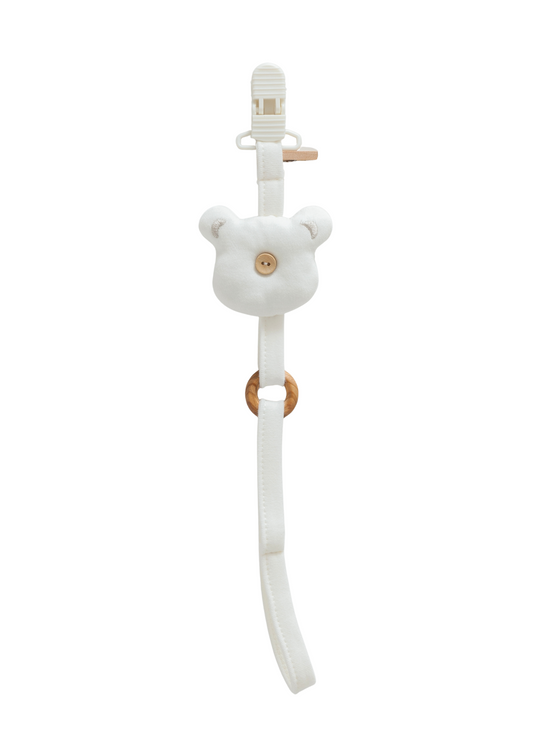 Suport pentru Suzeta din Bumbac cu Iepure Crem EME1790 Mell Sweet Baby