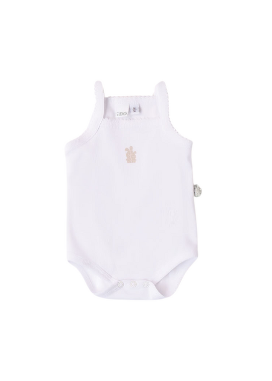 Білий боді з тонкими ремінцями Y016 iDO