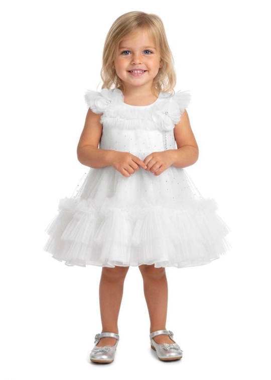 Ivory Glitter Tulle Ceremony Dress art 3209 Mon Princess