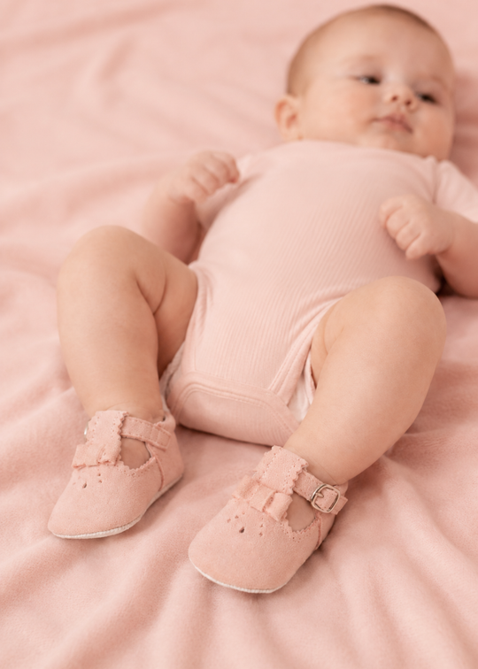 Pink Cutout Shoes Ecological Suede 232727 Sinderella