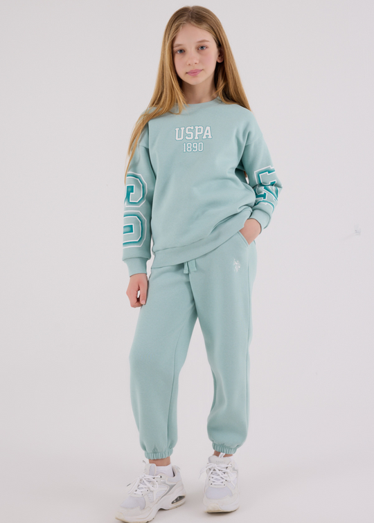 Trening 2 Piese Verde Menta Bluza Sport si Pantaloni Lungi US2314-4 Us Polo Assn