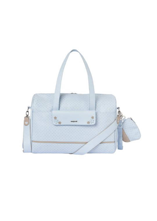 Geanta Maternitate Bleu cu Buline cu Suport de Suzeta 19799 Mayoral