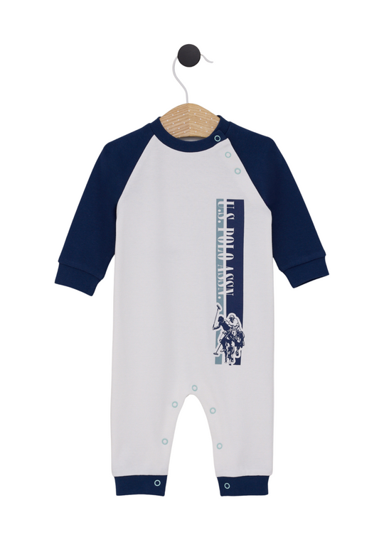 Salopeta Lunga Ivory cu Maneci Bleumarin USB2093 Us Polo Assn