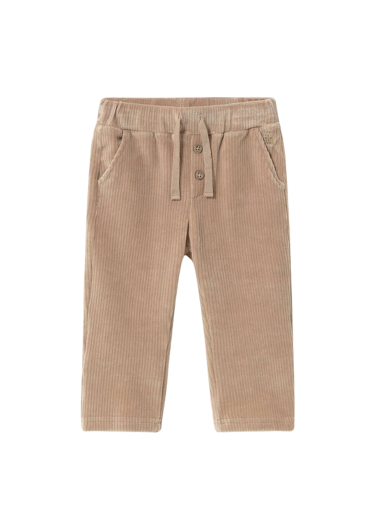 Pantaloni Lungi Reiati Bej cu Siret in Talie pentru Baieti 2542 – Mayoral