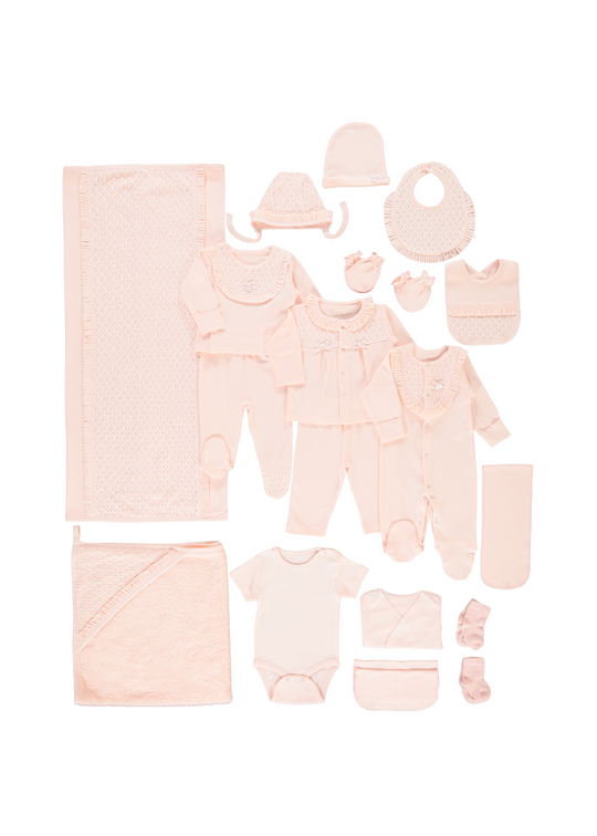 Set 20 Piese Maternitate Roz cu Dantela Z1051 Bebetto