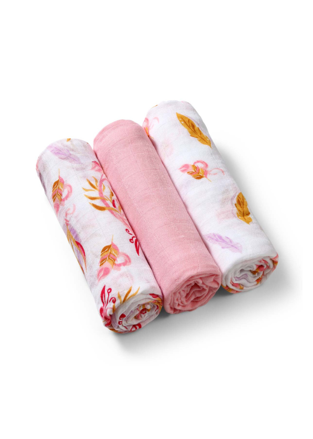 Scutece Bambus Alb-Roz 70x70 cm 397/07 BabyOno