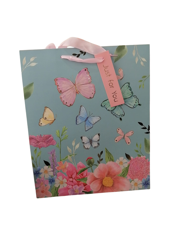 Punga Cadou Turquoise cu Fluturi SDE 402 M Gift Design