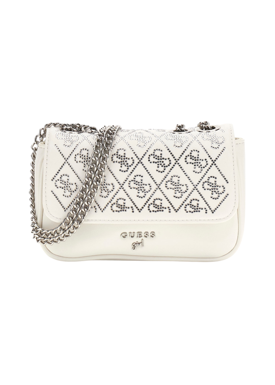 Geanta Dreptunghiulara Crem cu Strasuri J5RZ01 WG410 G012 Guess