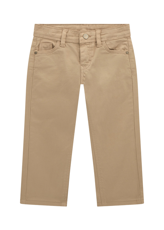 Beige satin cotton long pants art N5YB01 W0160 G1DR Guess
