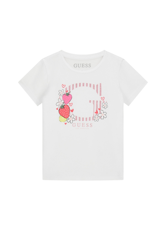 Tricou Alb cu Maneca Scurta Imprimeu Capsune K6GI00 K6YW4 G011 Guess