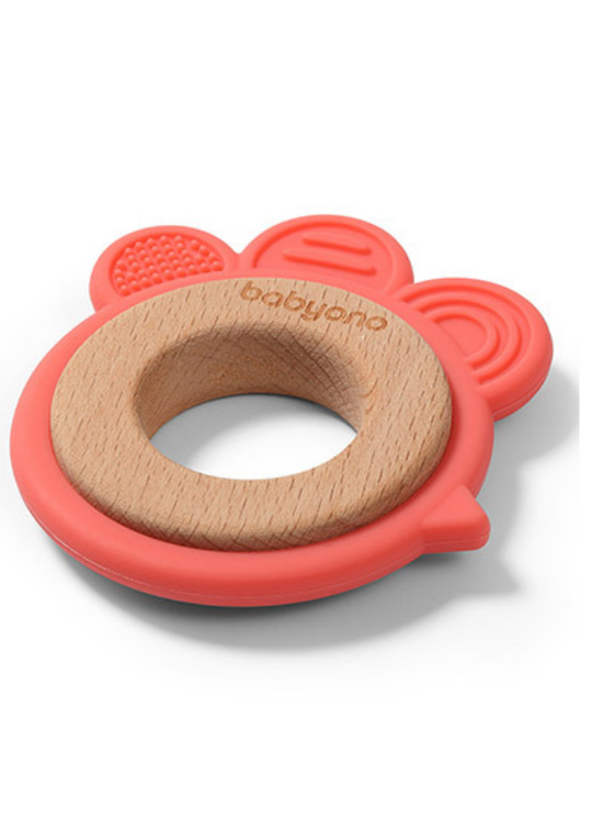 Inel Dentitie Silicon si Lemn Gaina Frez 1075/03 BabyOno