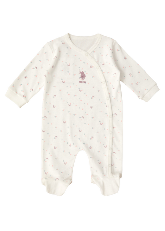 Рожевий довгий кремовий комбінезон з принтом 1941 V1 Us Polo Assn