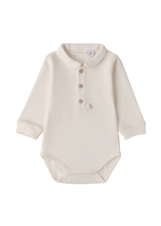 Bluza Tip Body Crem cu Maneca Lunga si Guler 3.F631/00 Minibanda