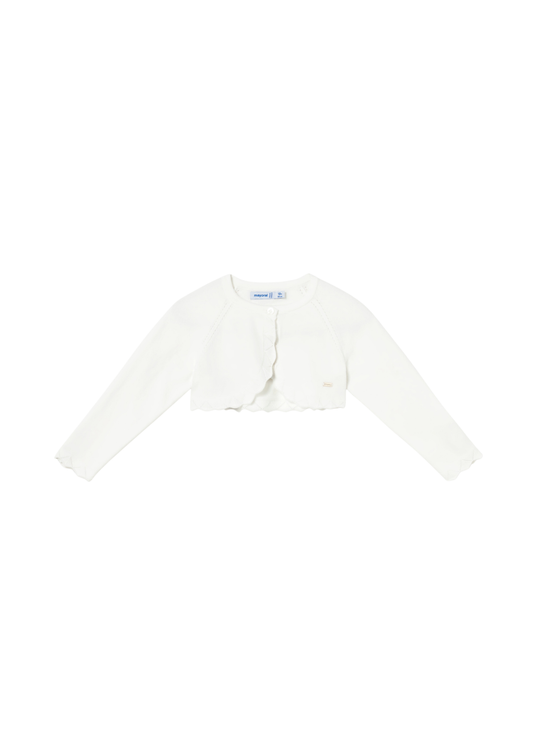 Bolero Tricotat Scurt Crem 306 Mayoral