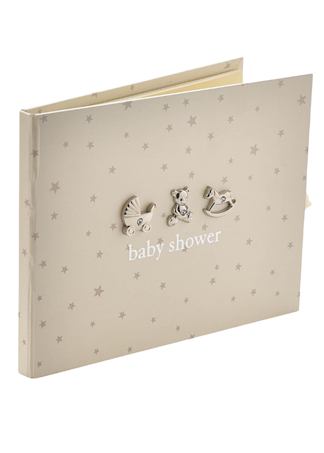 Carte de Oaspeti Crem cu Stele Baby Shower CG1058 Bambino by Juliana