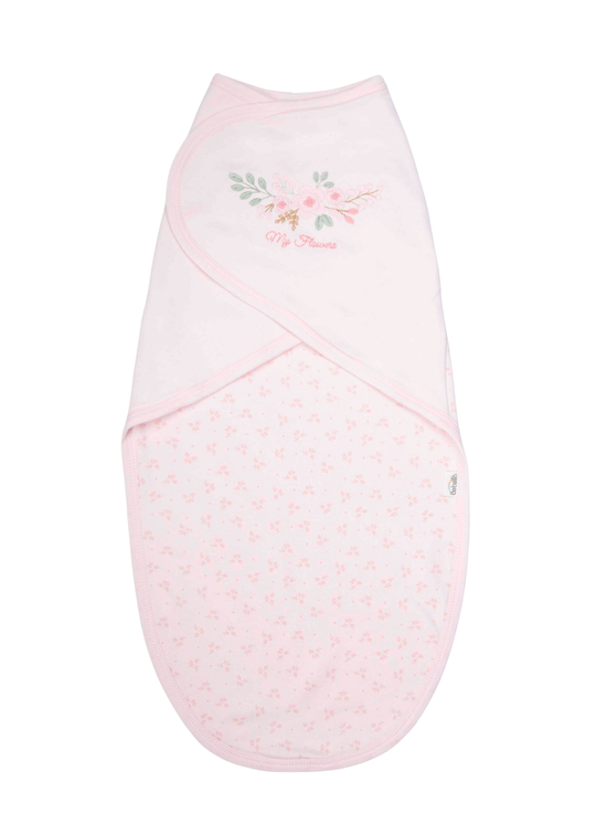 Sistem de Infasat cu Scai si Broderie Florala Roz pentru Fete P583 – Bebetto
