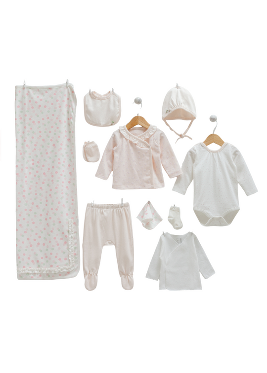 Набір для вагітних із 10 предметів, лосось із принтом у горошок 9627 Mell Sweet Baby