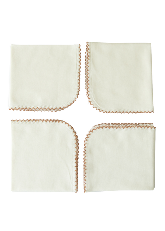 Set 4 Batiste Crem cu Maro din Bumbac Organic 76353 KitiKate
