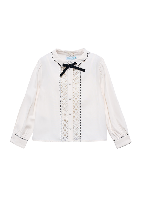 Bluza Crem Eleganta cu Maneca Lunga 5622 – Abel & Lula
