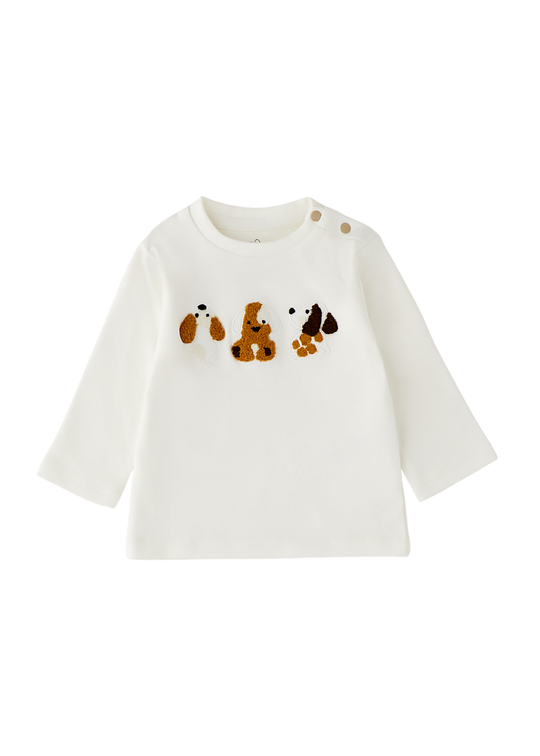 Bluza Crem cu Model Catei pentru Baieti 4.H054/00 – iDO