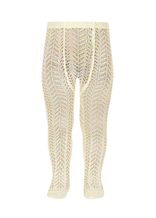 Pale Yellow Perforated Leggings 25291 Condor