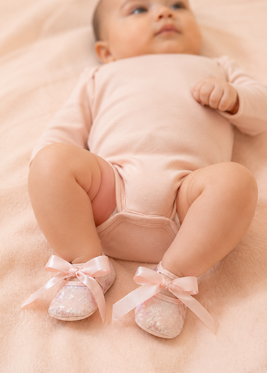 Balerini cu Paiete Roz si Funda din Satin pentru Fetite 231210 – Sinderella