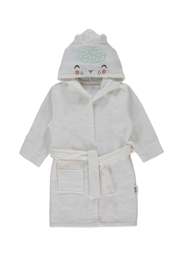 Halat de Baie Crem cu Oita Little Lamb H477 Bebetto