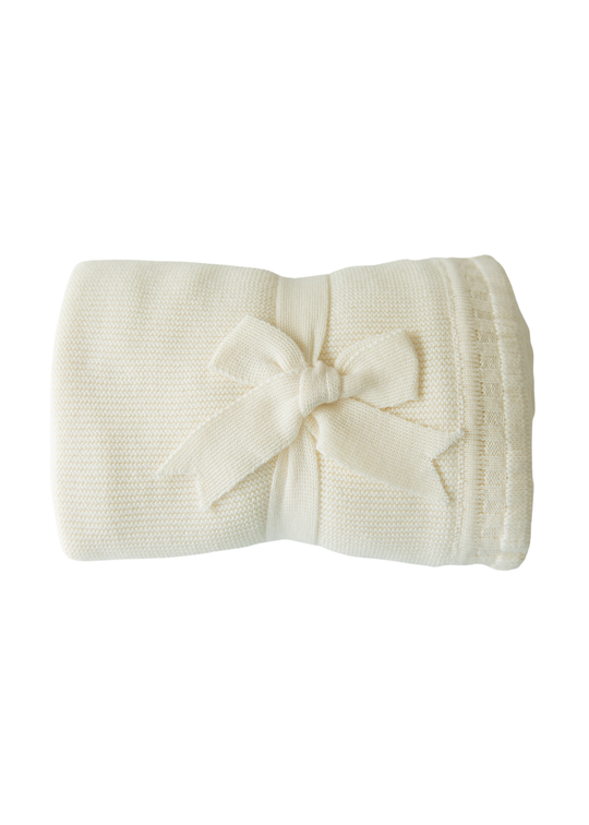 Pled Tricot Crem cu Volan pe Margine Tesatura Subtire 80 x 90 cm S72945 Kitikate