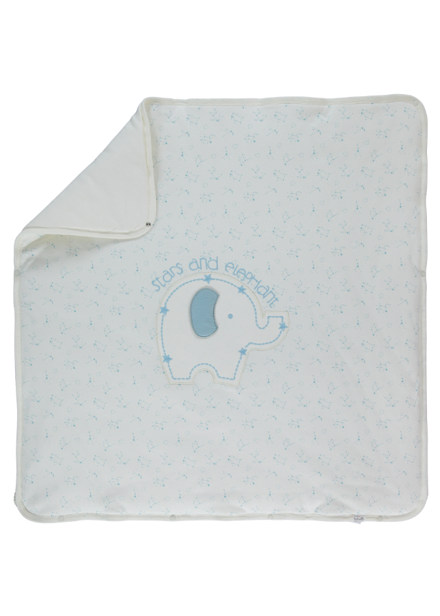 Portbebe Crem cu Bleu cu Elefanti Stars and Elephants B825 Bebetto