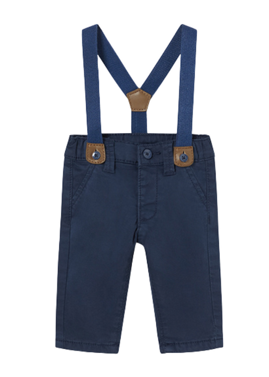 Navy Blue Long Pants with Suspenders 2521 col 63 Mayoral