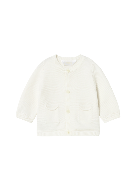 Cardigan Tricotat Crem cu Buzunare 1303 Mayoral