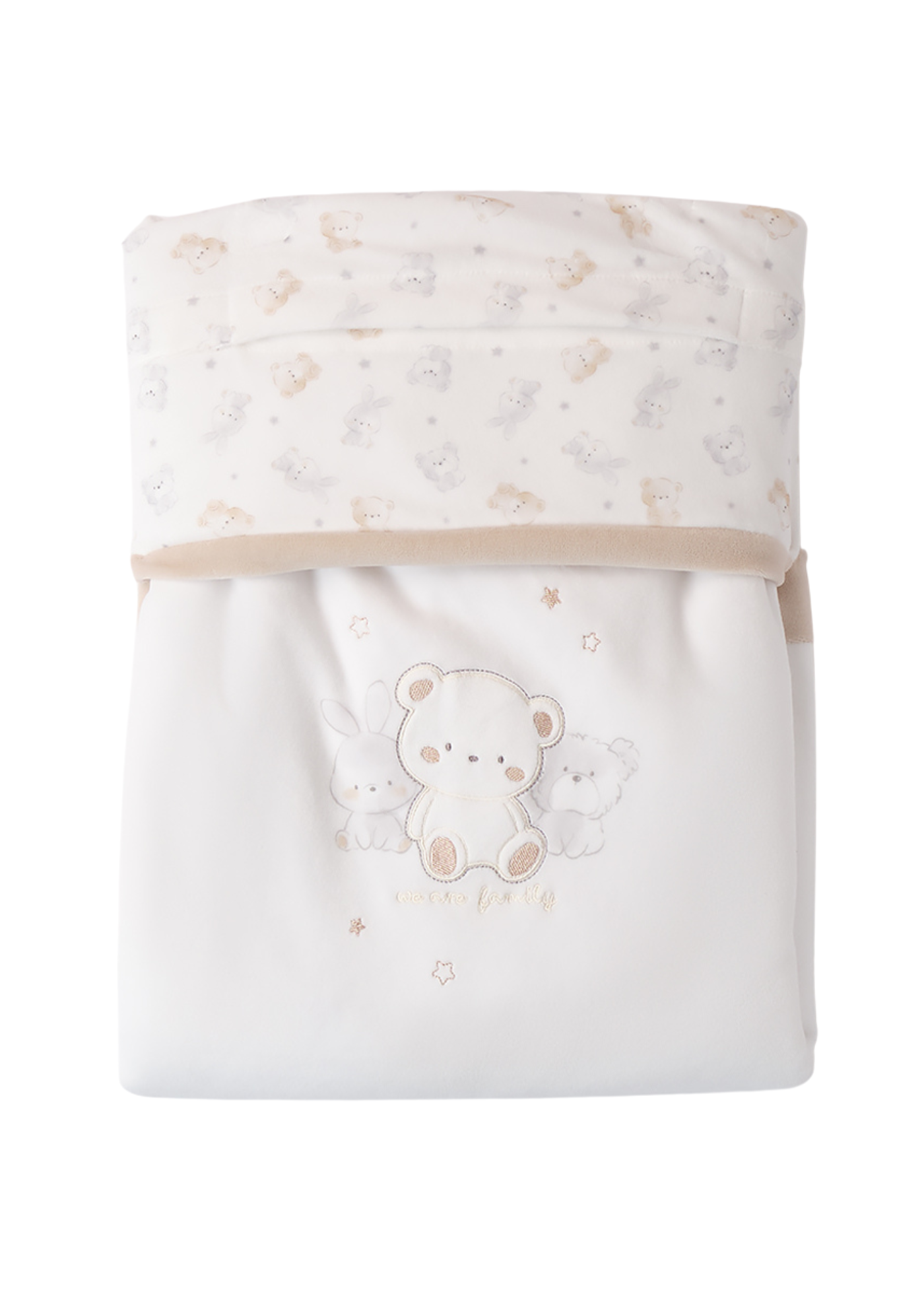 Patura Velur Crem cu Bej cu Urs 4.F924/00 iDO