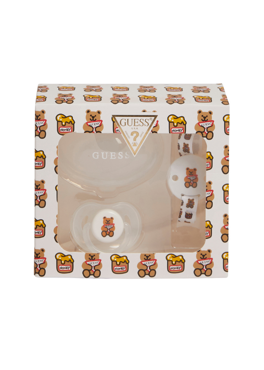 Set of 3 Pacifiers, 2 Pacifier Holders and Animal Print H2YZ00 WEUQ0 PQ91 Guess