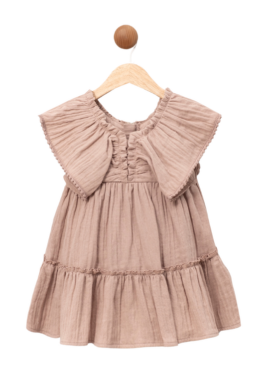 Rochie Maro cu Volan pe Bust 3613 Mino Baby