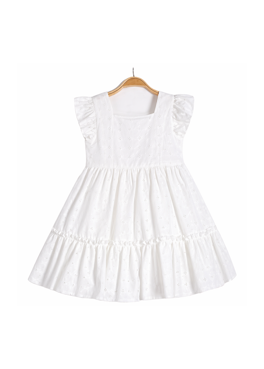 Rochie Ivory Broderie Sparta Fara Maneci 16803 Bebus