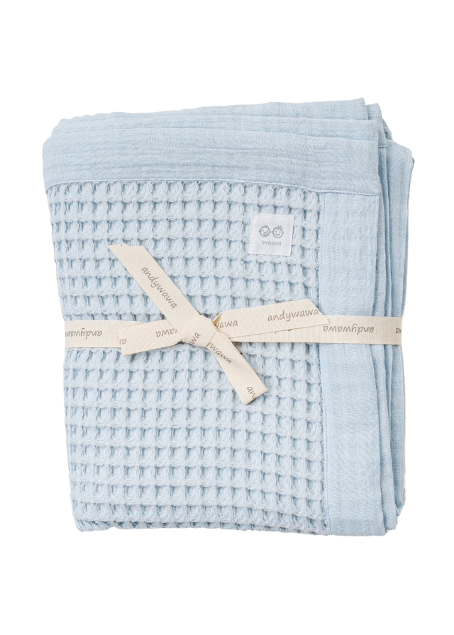 Pled Bleu din Muselina Model Gofrat AC25887 Andywawa