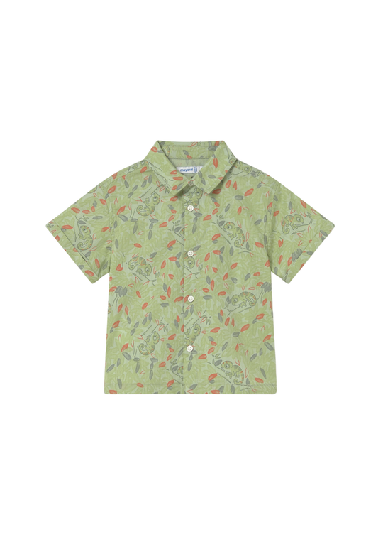 Camasa Maneca Scurta Verde cu Cameleoni 1114 Mayoral