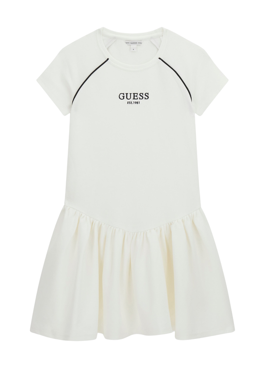 Rochie Alba cu Maneca Scurta J6RK02 KCY62 G012 Guess